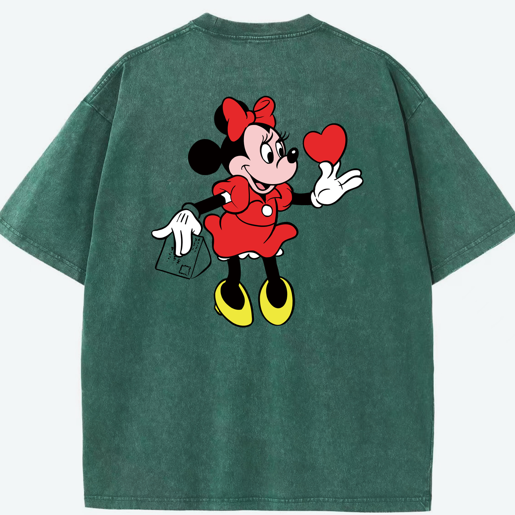 （画像用） ミッキーマウス Mickey Mouse 綿100% ヴィンテージ風 半袖Tシャツ（背面プリント）